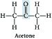 An example ketone, acetone.