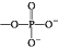 The formula of the phosphate group.